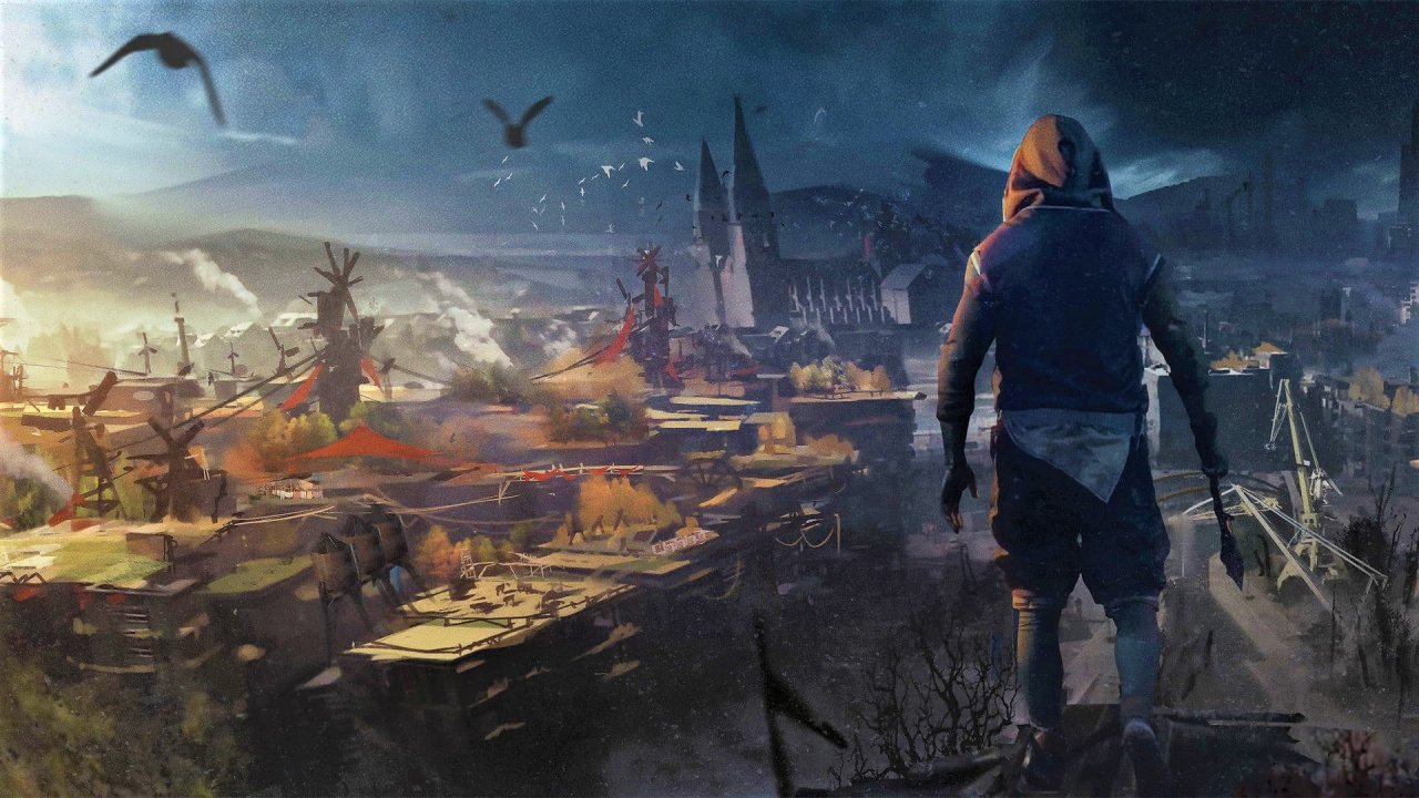 A survivor surveys the rooftops of Villedor in Dying Light 2